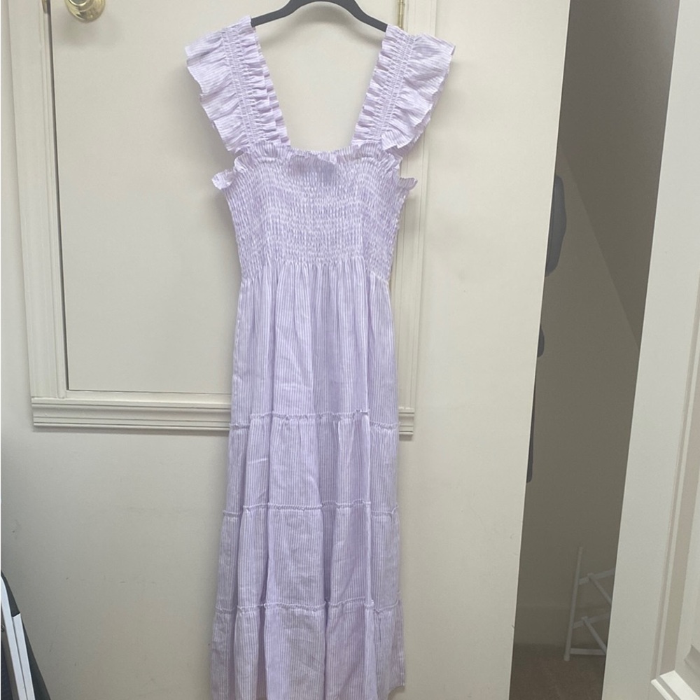 Hill House Kimmy Nap Dress Lavender Ruffle Maxi